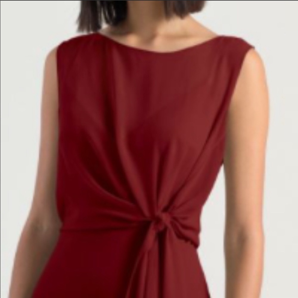 Jenny Yoo Bridemade Merlot chiffon maxi dress - Picture 2 of 13